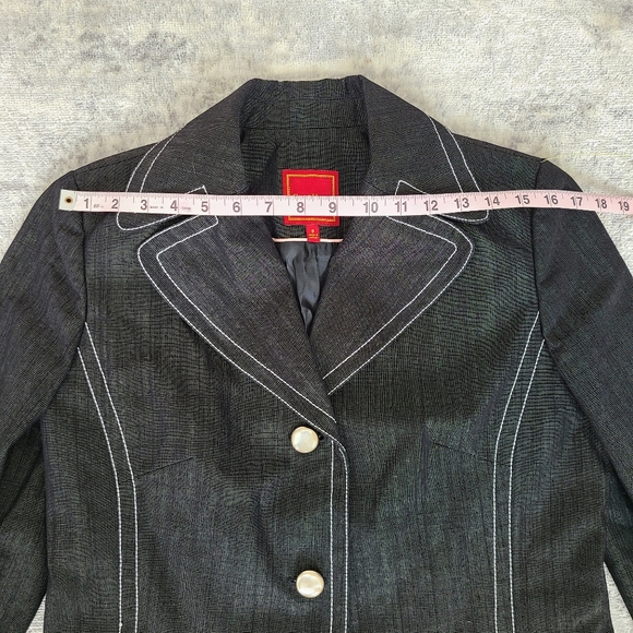 Cole Haan Black Denim Button Jacket Size 8 - Picture 5 of 11